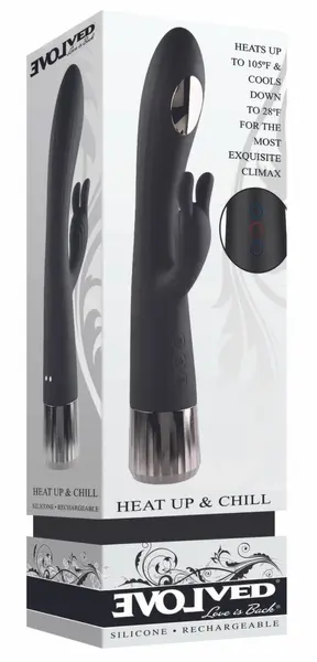 Evolved Heat Up & Chill Dual Motor intimni sistem Crni silikon