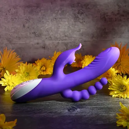 Evolved Lick Me Triple Motor Silicone Intimate Machine - Purple