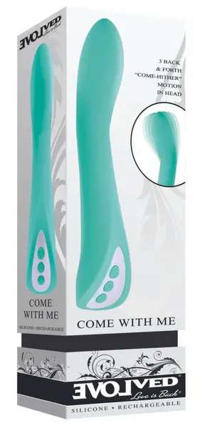 Evolved Come With Me Intimate Device Turquoise, Dual Motor, Waterproof