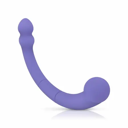 Good Vibes Only Leah Dual-Ended Silicone Vibrator Purple 10 Modes