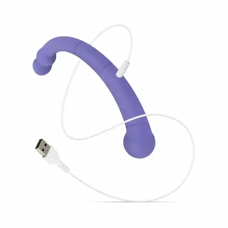 Good Vibes Only Leah Dual-Ended Silicone Vibrator Purple 10 Modes