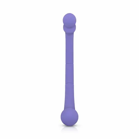 Good Vibes Only Leah Dual-Ended Silicone Vibrator Purple 10 Modes