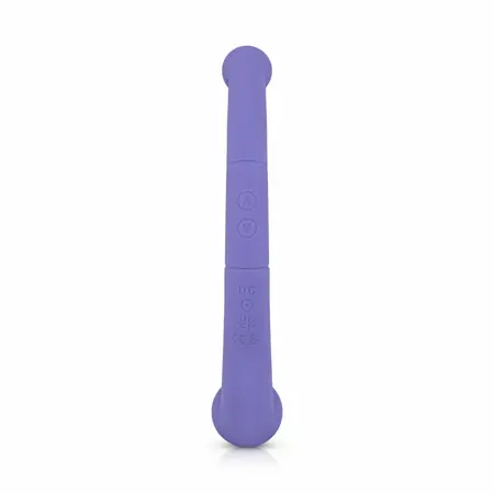 Good Vibes Only Leah Dual-Ended Silicone Vibrator Purple 10 Modes