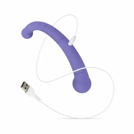 Good Vibes Only Jane dvostrani silikonski vibrator ljubičasti 10 modova