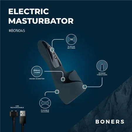 Boners Electric Intimate Machine Blue sa otvorenim sistemom, vodootporan i sa podesivom vibracijom