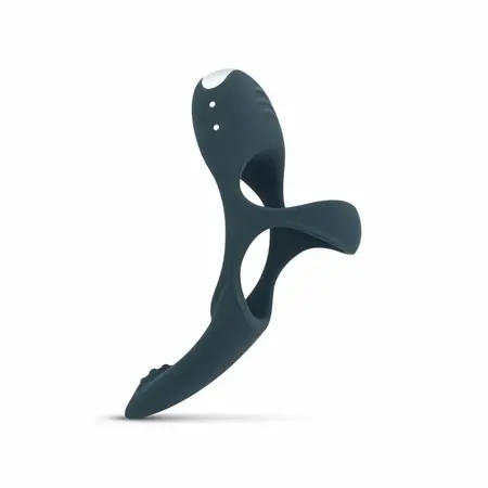 Boners Triple Ring Blue, silikonski intimni sistem na USB punjenje