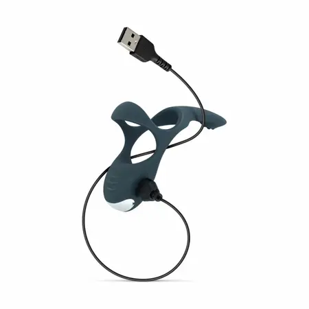 Boners Triple Ring Blue, silikonski intimni sistem na USB punjenje