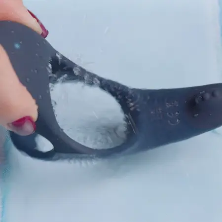 Boners Triple Ring Blue, silikonski intimni sistem na USB punjenje