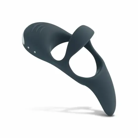 Boners Triple Ring Blue, silikonski intimni sistem na USB punjenje
