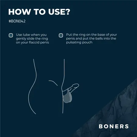 Boners Plavi stimulativni silikonski prsten i torbica 10-modni vodootporni sistem