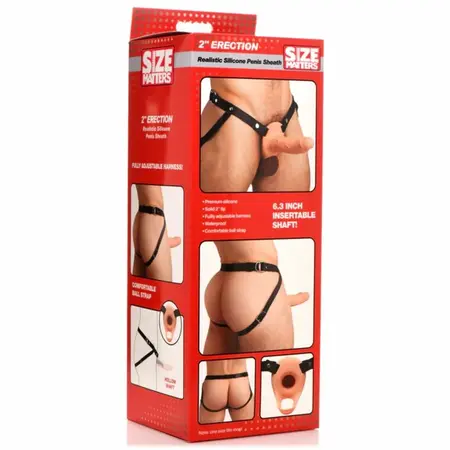 XR Brands Prowler Premium Silicone Extension Sheath with Harness, Adjustable Fit