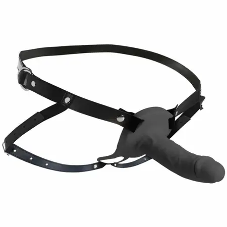 XR Brands Master Series Silicone Extension Sheath & Adjustable Harness Black