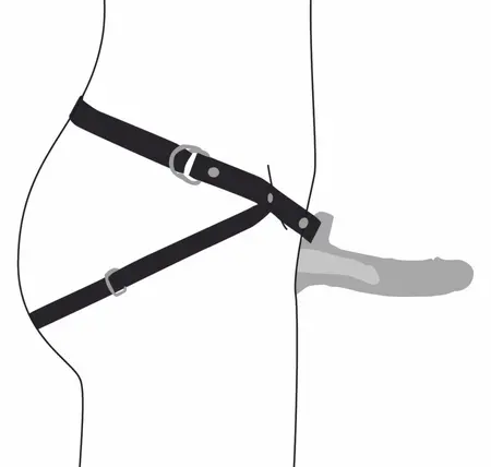 XR Brands Master Series Vibrating Silicone Extension Black Adjustable