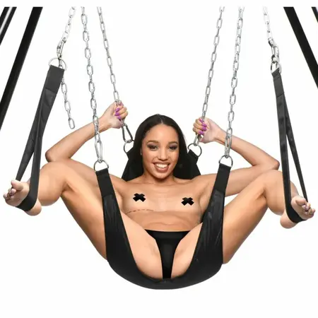 Sportsheets Nylon Support Sling Black - Adjustable Comfort Harness 300kg