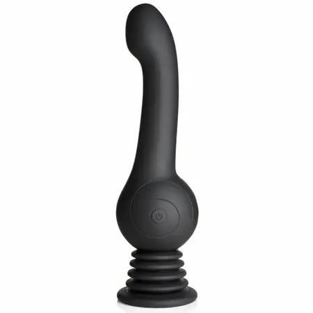 IN Shaking Silicone Device Black - Rotating & Thrusting, USB Rechargeable