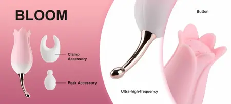 Otouch Bloom Tulip Design Sonic Intimate Device, 7 Modes, Pink, USB