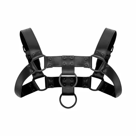 Bruno podesivi harness od veštačke kože crni 24 do 32 cm