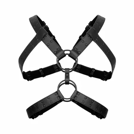 Rocco Bondage podesivi pojas od veštačke kože crni unisex model