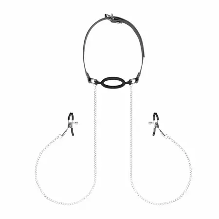 EasyToys podesivi silikonski geg prsten i set štipaljki sa kontrolom pritiska 5cm