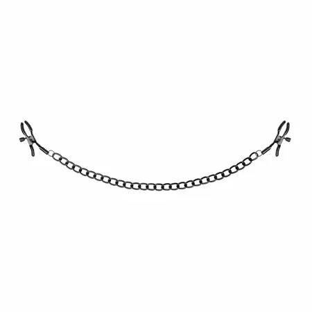 EasyToys podesive štipaljke za bradavice crne sa metalnim lancem