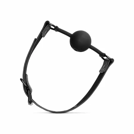 EasyToys Prozračni silikonski kuglica gag Crni - Podesivi udobni kroj 4.1cm