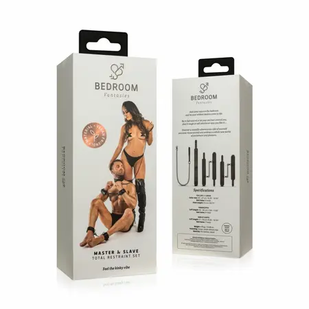 EasyToys Total Restraint Set Black podesivi komplet od veštačke kože