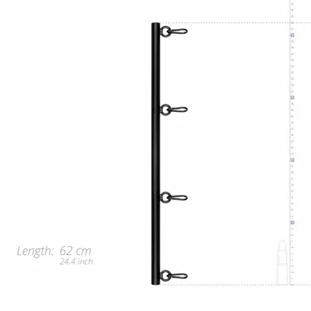 Ouch! Podesiva šipka za širenje crna eloksirani aluminijum, od 41 do 62 cm