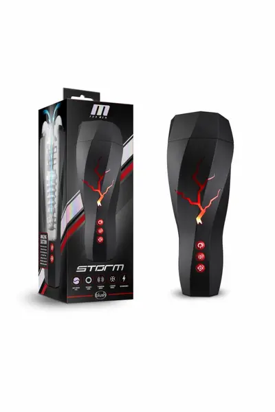 M For Men Storm White - Intimate Vibro Device with Suction System USB