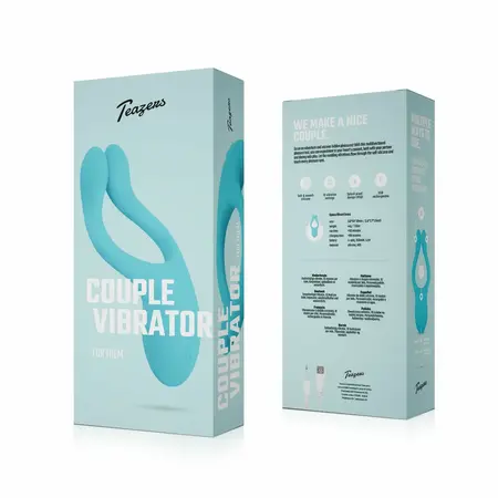 Cala Azul Dani multifunkcionalni stimulator za parove, 10 modova, plavi silikon