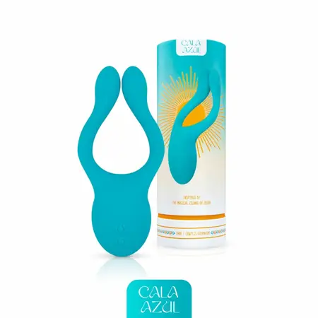 Cala Azul Dani multifunkcionalni stimulator za parove, 10 modova, plavi silikon