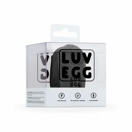 LUV EGG Black bežični silikonski intimni uređaj sa 10 modova