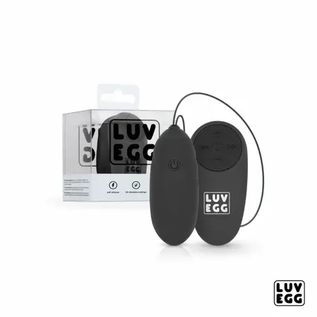 LUV EGG Black bežični silikonski intimni uređaj sa 10 modova