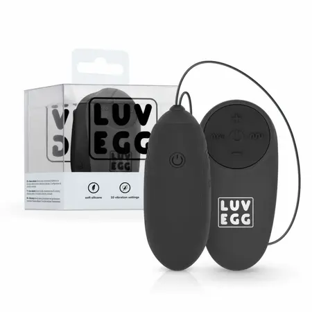 LUV EGG Black bežični silikonski intimni uređaj sa 10 modova