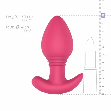 EasyConnect Axel roze analni vibrator sa kontrolom preko aplikacije, silikon
