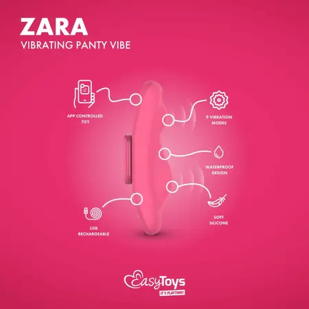 EasyConnect Zara kompaktni stimulator za gaćice na upravljanje preko aplikacije, magnetna kopča, crni