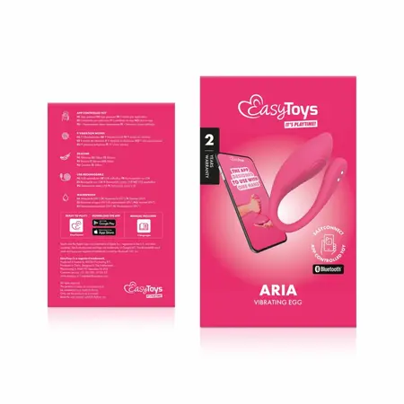 EasyConnect Aria vibrirajuće jaje, bežični uređaj na upravljanje preko aplikacije, roze