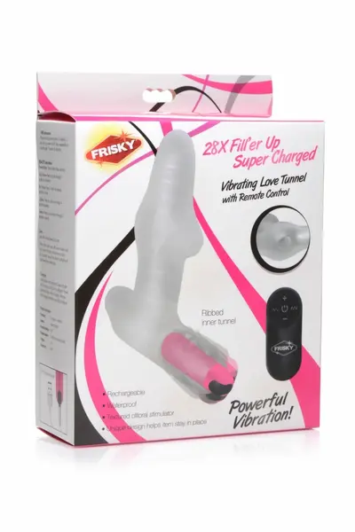 XR Brands Love Tunnel Intimate Vibrating System with Remote Control, Purple