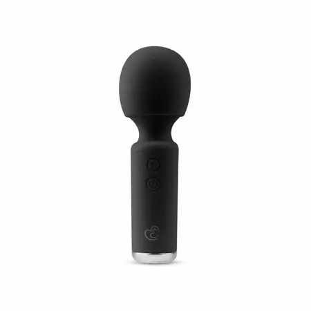 EasyToys Mini Vibe Wand crni masažer, kompaktan model sa punjivom baterijom