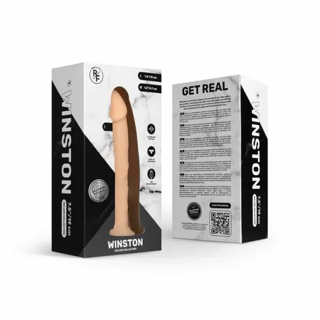 Real Fantasy Winston fleksibilni vibrator sa vibracijom od 18 cm, bež