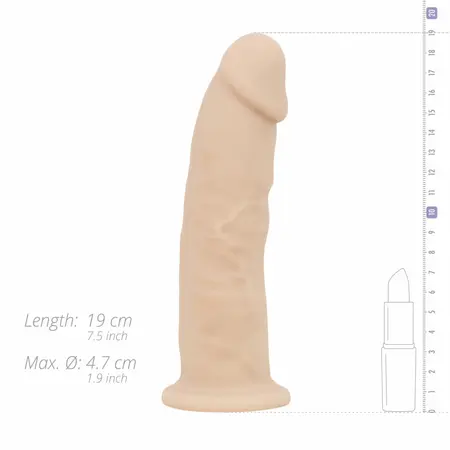Real Fantasy Winston fleksibilni vibrator sa vibracijom od 18 cm, bež