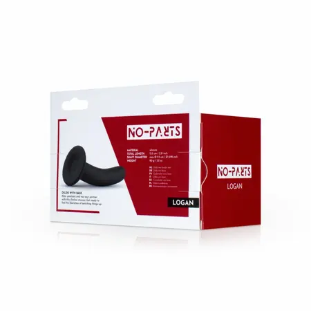NO-PARTS Logan model crni silikonski intimni dodatak od 13.5 cm