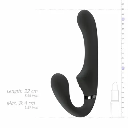 NO-PARTS Avery strapless vibrirajući dildo od silikona u ljubičastoj boji dužine 22 cm