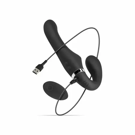 NO-PARTS Avery strapless vibrirajući dildo od silikona u ljubičastoj boji dužine 22 cm