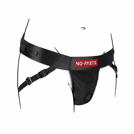 No-Parts Taylor podesivi pojas za strap-on sa sistemom dvostrukog O-prstena, crni