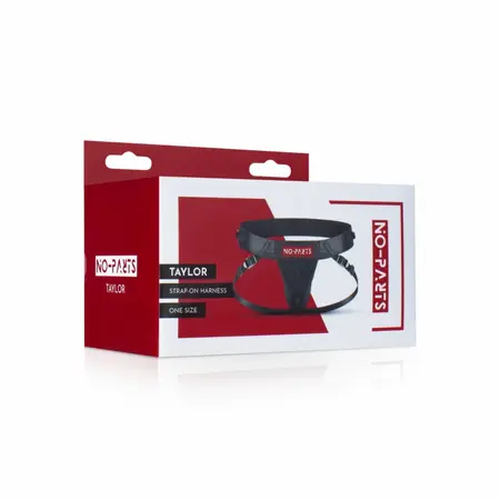 No-Parts Taylor podesivi pojas za strap-on sa sistemom dvostrukog O-prstena, crni