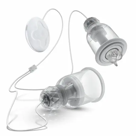 Blush Temptasia Titillator rotirajući i vibrirajući set za negu bradavica sa USB punjenjem