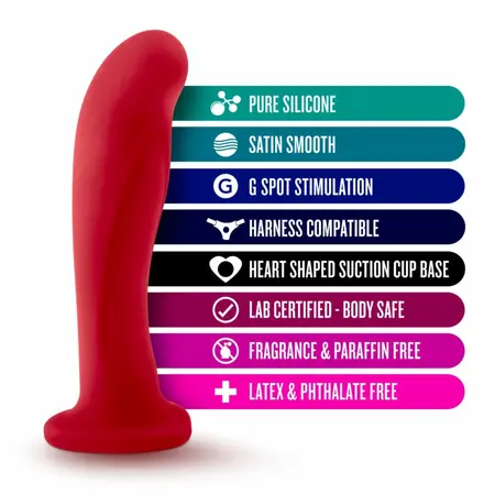 Blush Temptasia Jezebel silikonski dildo tamnocrveni 15.8cm