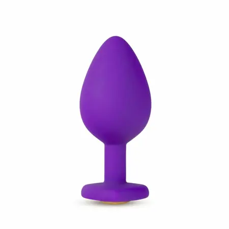 Blush Temptasia Heart Base Plug Medium Purple silikonski analni čep sa ukrasnim kamenom