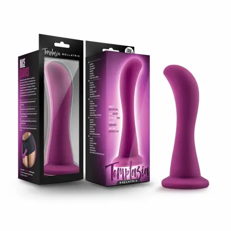 Blush Temptasia Bellatrix silikonski dildo sa vakuum postoljem, boja šljive, 15.8 cm