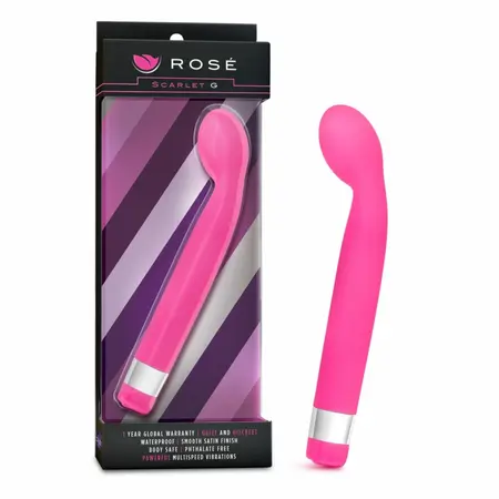 Rose Scarlet G-Spot Massager Pink - Ergonomic Design & Satin Finish